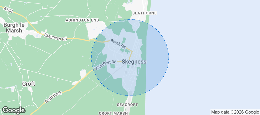 Skegness Airbnb map